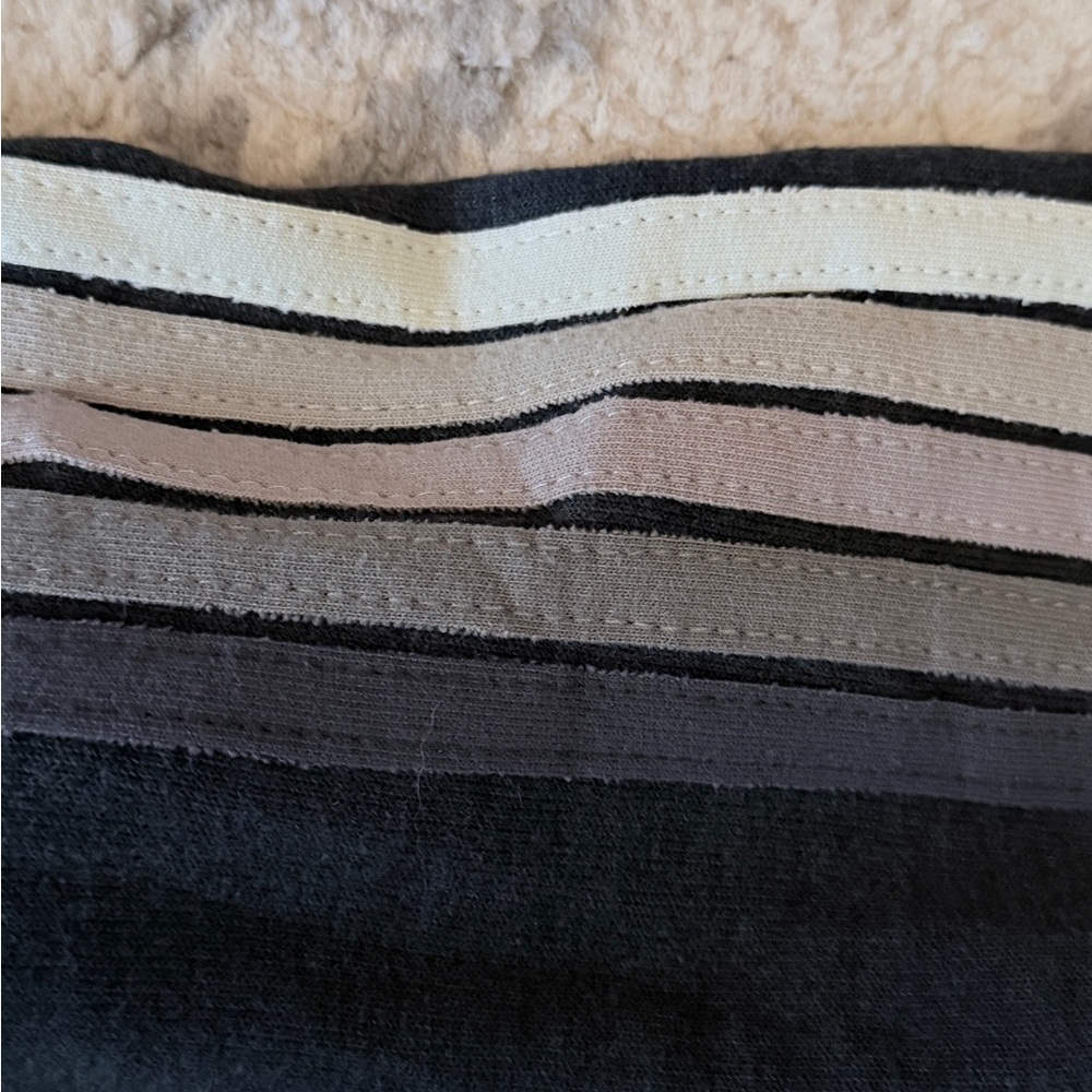 Aviator Nation CLASSIC STRIPE CROPPED CREW SWEATSHIRT RELAXED - FADED SMOKE - Picture 7 of 10